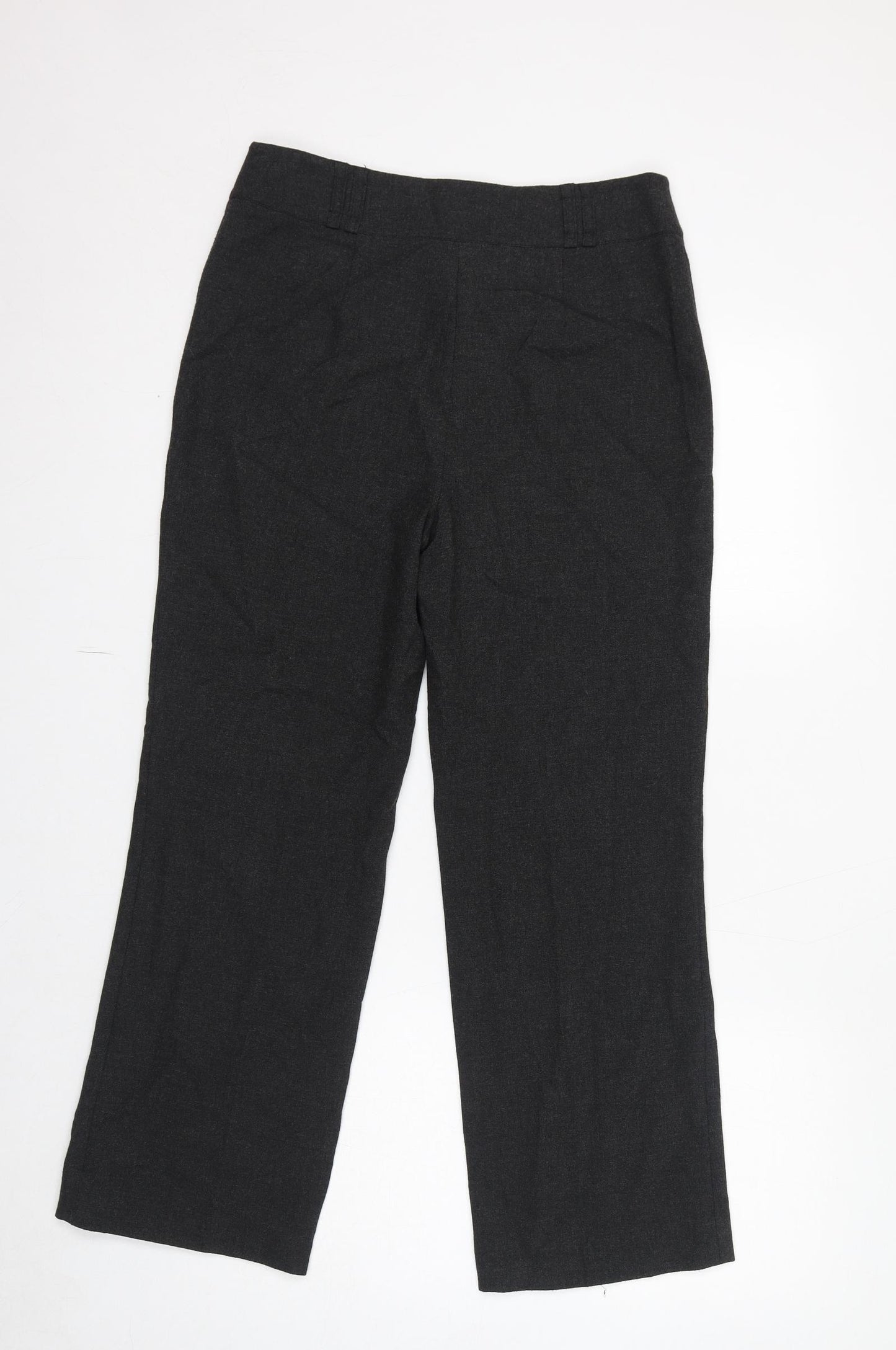 CC Womens Grey Viscose Trousers Size 10 L27 in Regular Zip