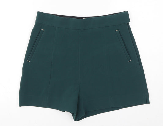 H&M Womens Green Polyester Sailor Shorts Size 12 L15 in Regular Hook & Eye