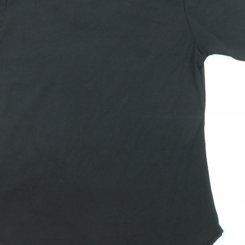 Sweet Gisele Womens Black Polyester Basic T-Shirt Size S Round Neck - Philly
