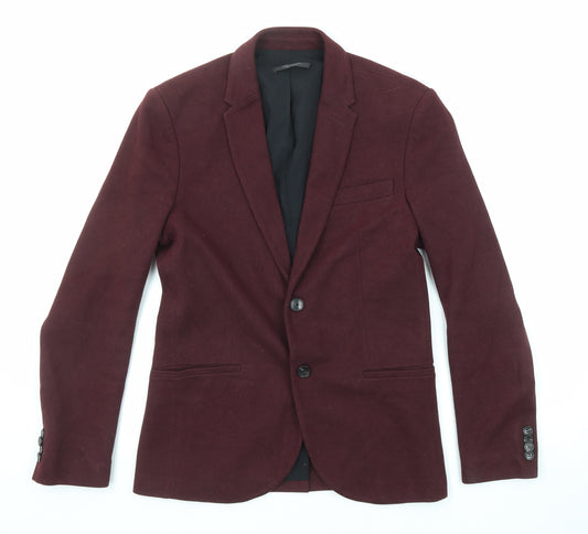 Zara Womens Purple Jacket Blazer Size S Button