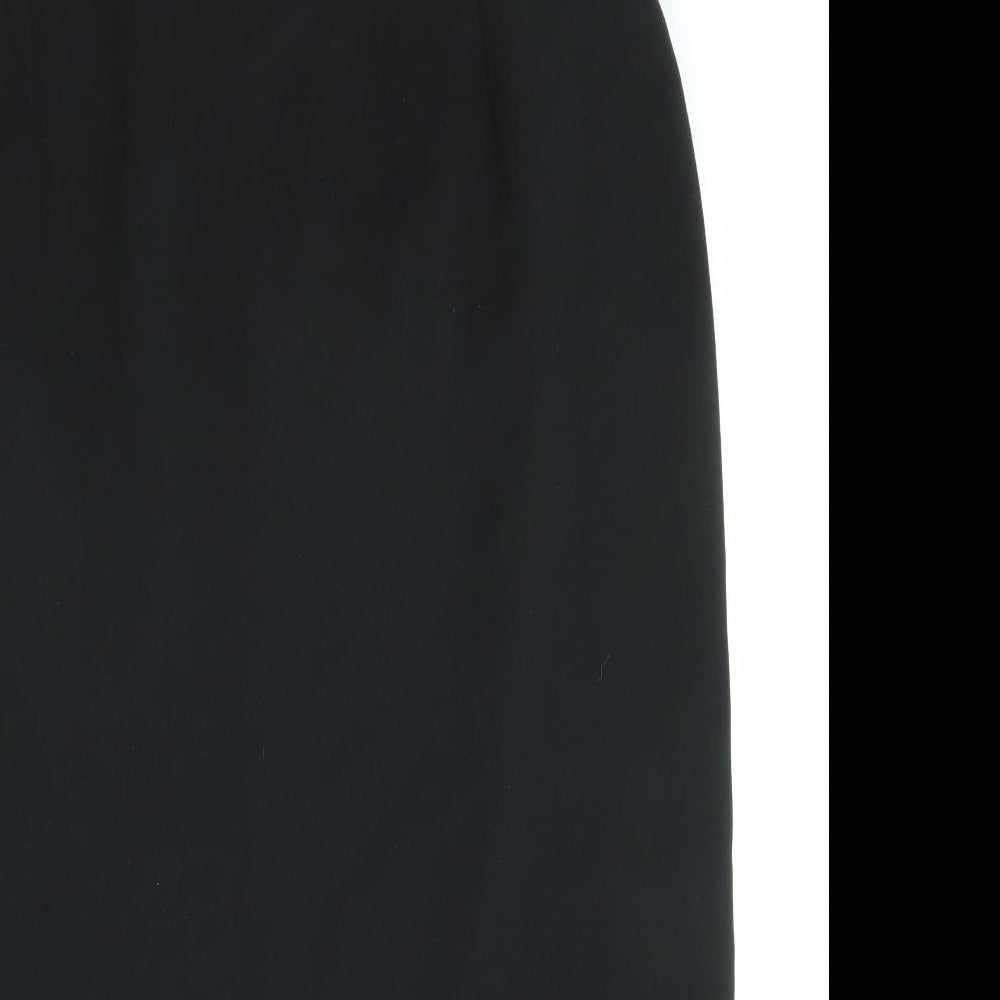 Hamells Womens Black Polyester Straight & Pencil Skirt Size 16 Zip