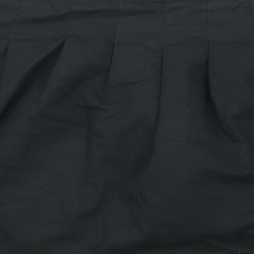 Daisy Street Womens Black Polyester Pleated Skirt Size 14 Zip