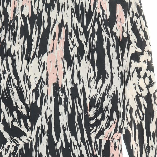 Whistles Womens Multicoloured Geometric Polyester Shirt Dress Size 8 Round Neck Zip