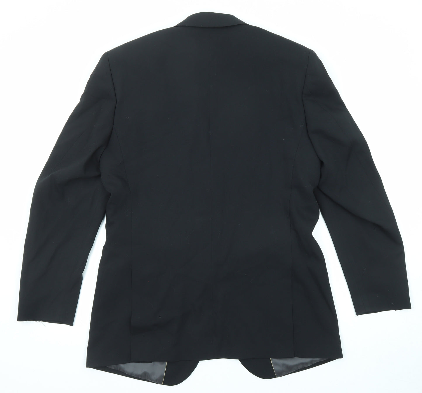 Antich Collection Mens Black Wool Jacket Suit Jacket Size 38 Regular