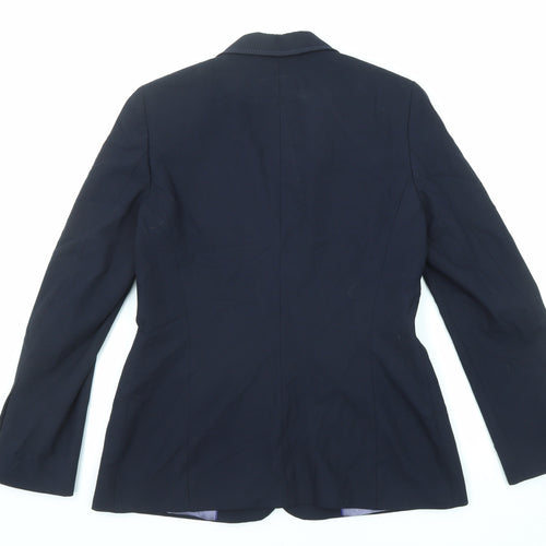 Marks and Spencer Womens Blue Polyester Jacket Blazer Size 14