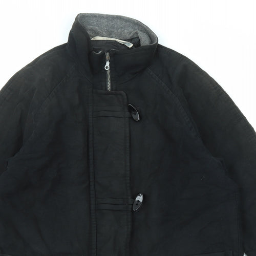 Marks and Spencer Womens Black Overcoat Coat Size 10 Zip