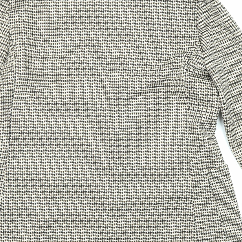 H&M Womens Multicoloured Geometric Jacket Blazer Size 10 Button