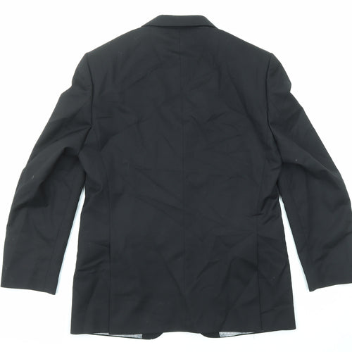 Ben Sherman Mens Black Polyester Jacket Suit Jacket Size 38 Regular