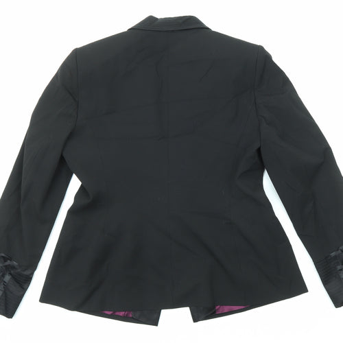 Spirit Womens Black Jacket Blazer Size 14 Button