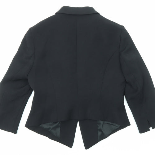 Damsel in a Dress Womens Black Jacket Blazer Size 10 Button