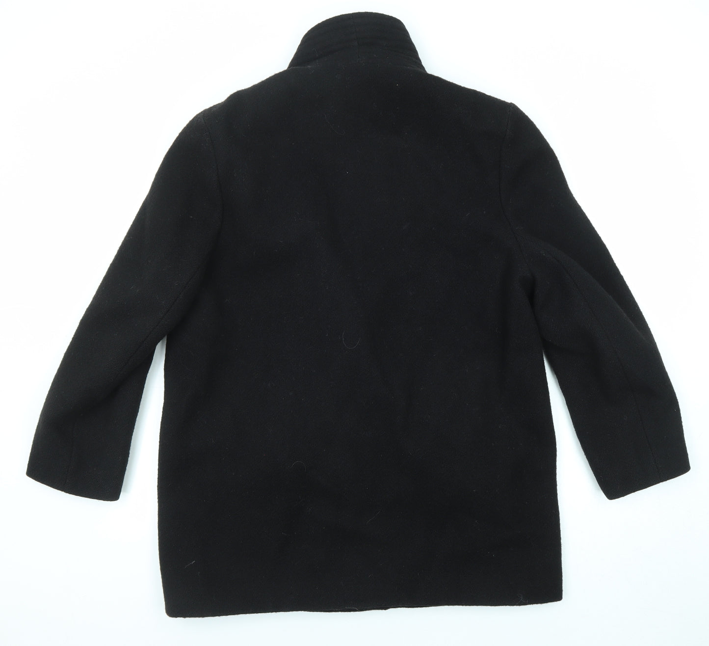 Classics Womens Black Pea Coat Coat Size 16 Button