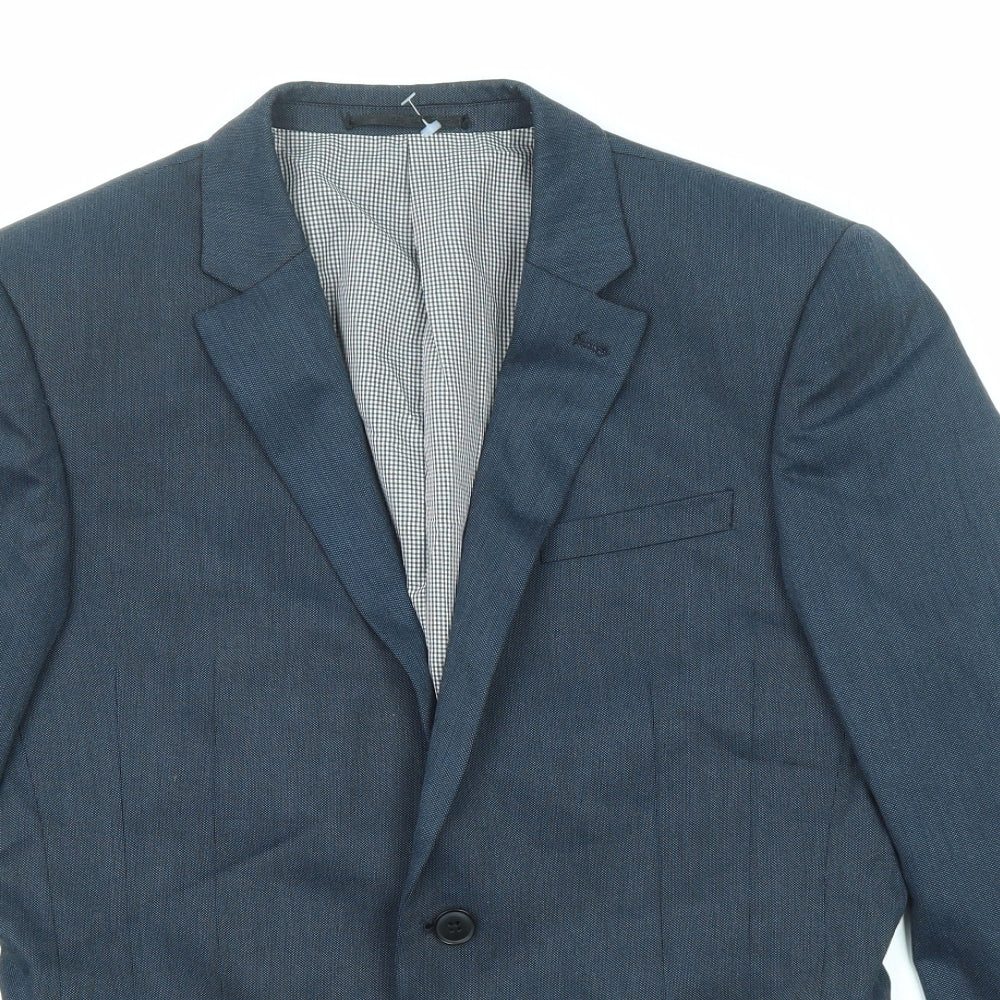 NEXT Mens Blue Polyester Jacket Suit Jacket Size 38 Regular