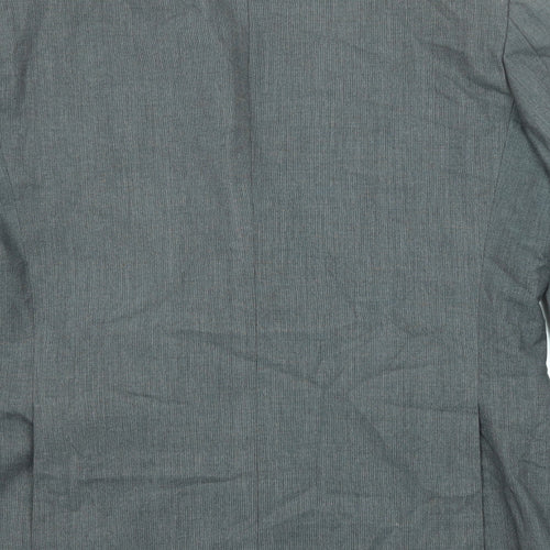 Terry de Havilland Mens Grey Polyester Jacket Suit Jacket Size 42 Regular