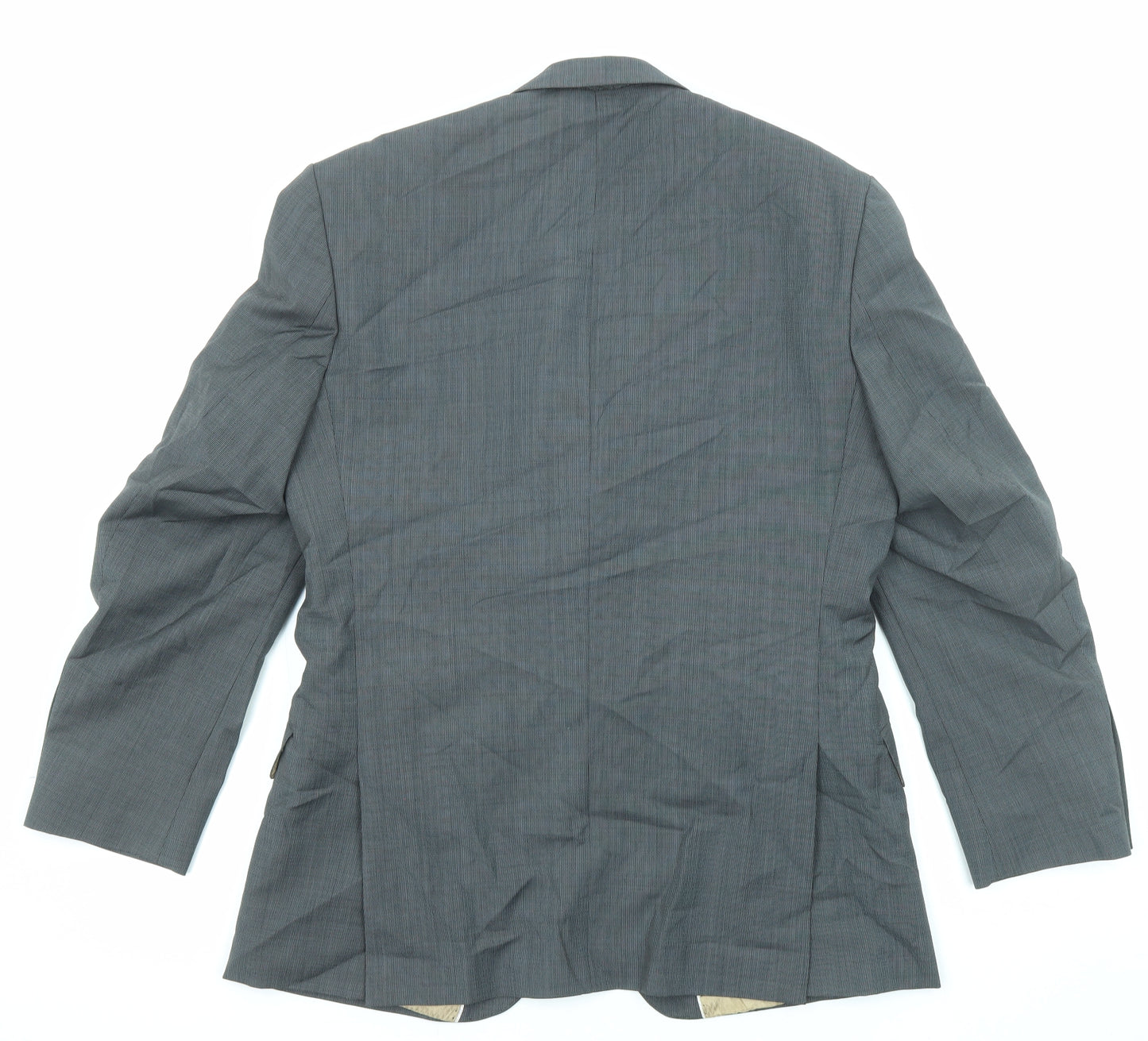 Racing Green Mens Grey Wool Jacket Suit Jacket Size 38 Regular