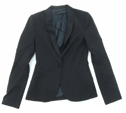 Zara Womens Black Jacket Blazer Size XS Button