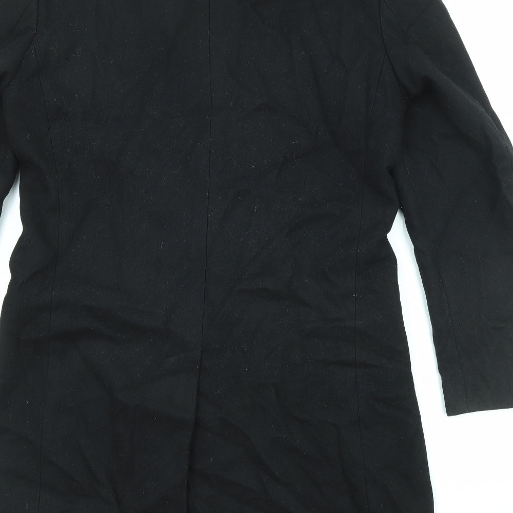 H&M Mens Black Pea Coat Coat Size M Button