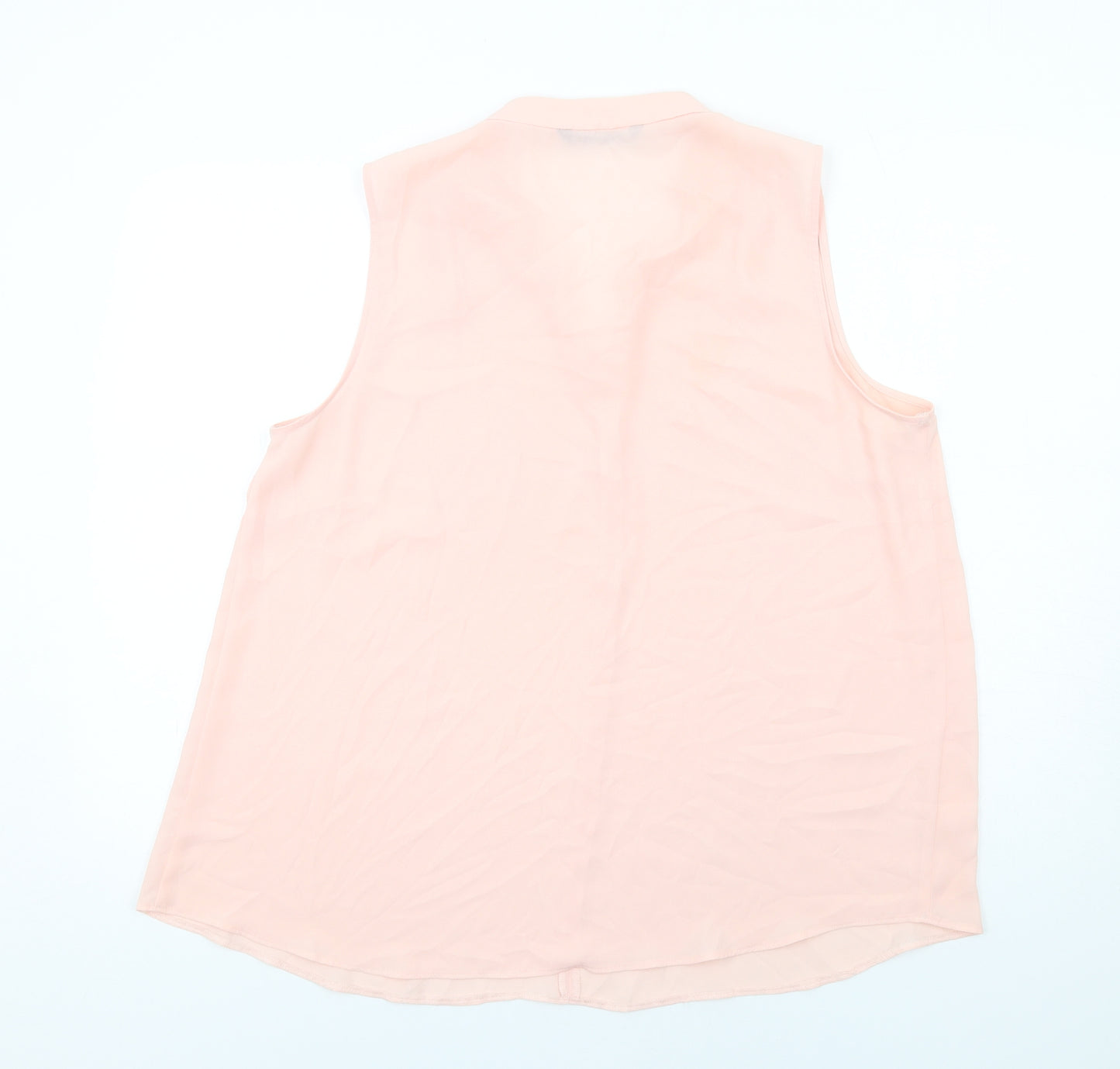 Bonmarché Womens Pink Polyester Basic Blouse Size 18 V-Neck