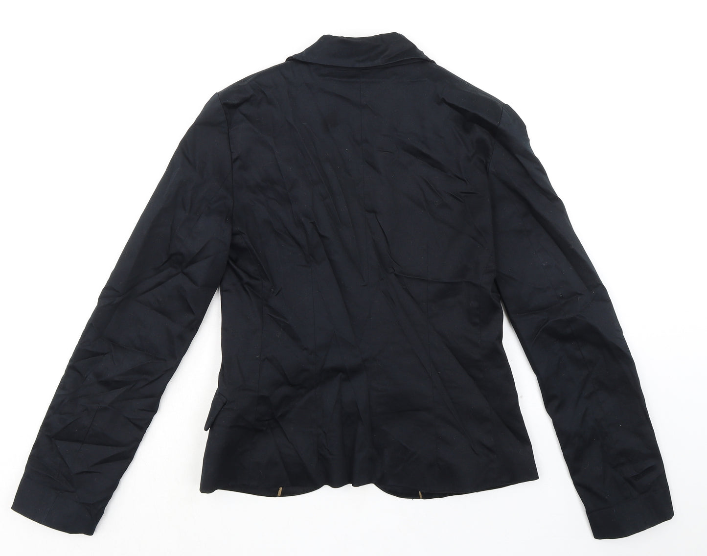 Mango Womens Black Jacket Blazer Size 10 Button