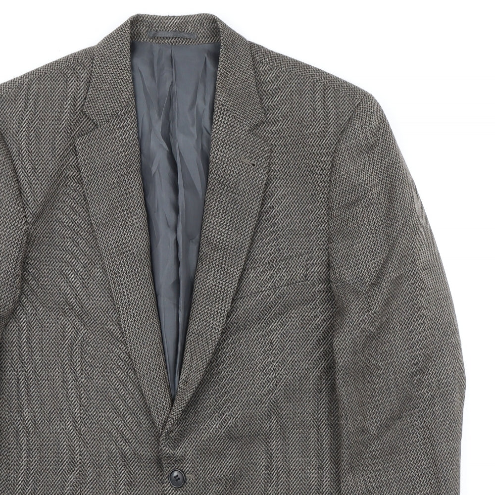 Skopes Mens Grey Polyester Jacket Suit Jacket Size 38 Regular