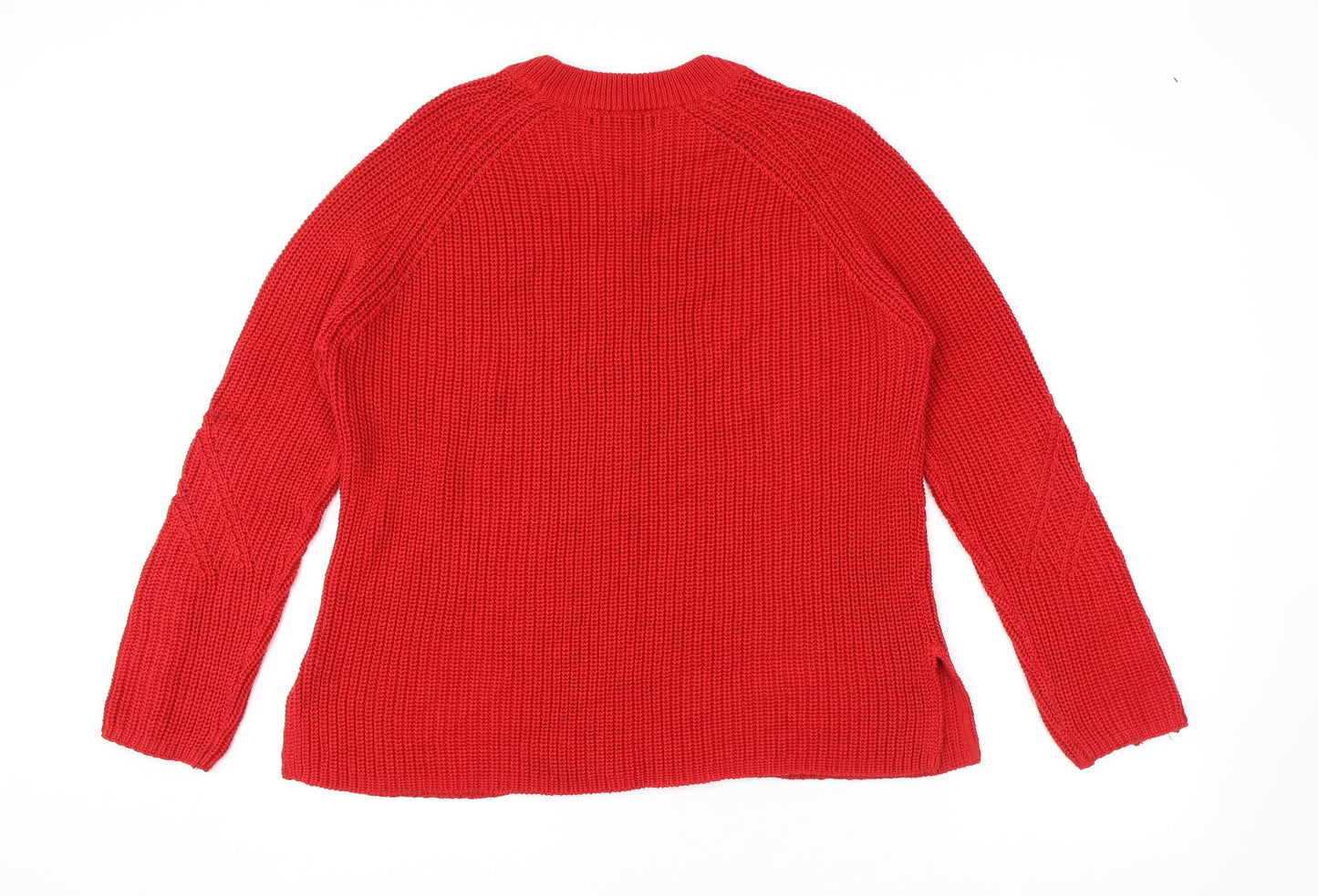 Target Womens Red Round Neck Cotton Pullover Jumper Size S