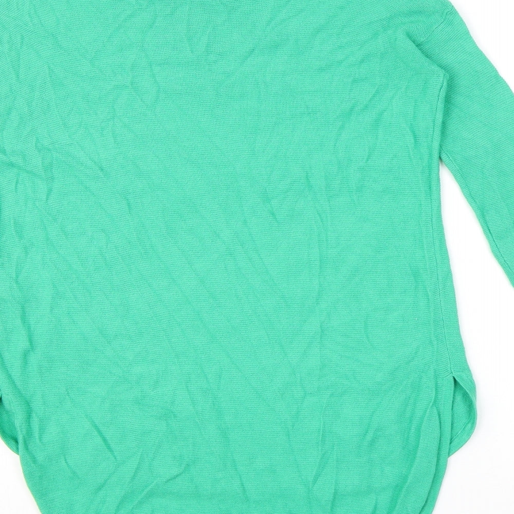 Phase Eight Womens Green Crew Neck Viscose Pullover Jumper Size XS