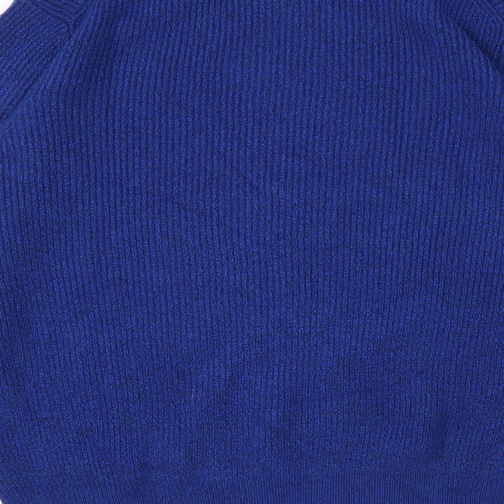 Marks and Spencer Mens Blue Crew Neck Polyamide Pullover Jumper Size XL Long Sleeve