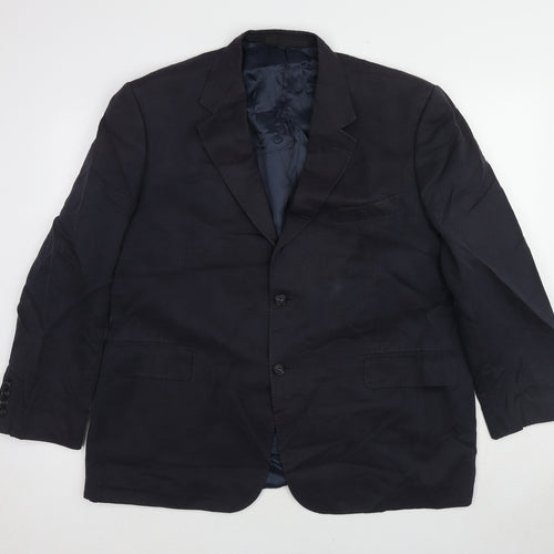 Marks and Spencer Mens Blue Linen Jacket Suit Jacket Size 46 Regular