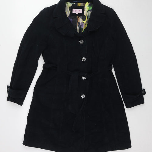 Per Una Womens Blue Overcoat Coat Size 10 Button