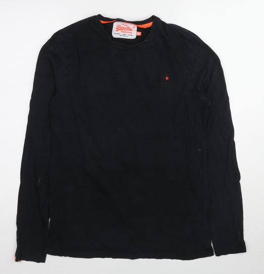 Superdry Mens Black Cotton Pullover Sweatshirt Size M