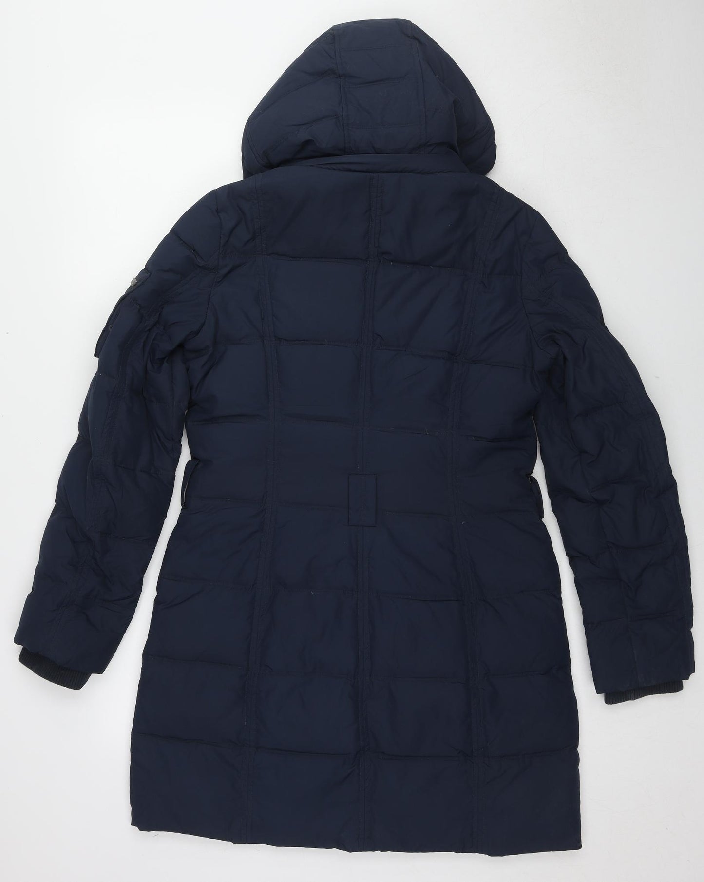 EDC Womens Blue Quilted Coat Size S Zip