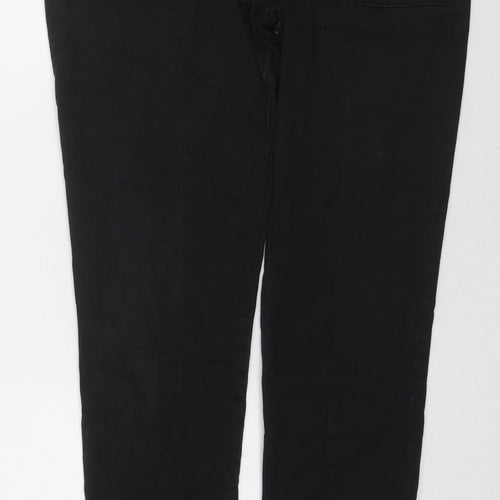 NEXT Womens Black Cotton Skinny Jeans Size 12 L30 in Regular Zip