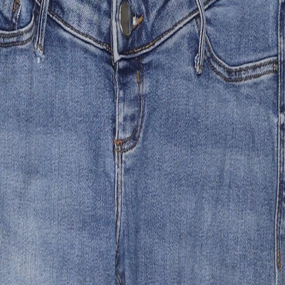 River Island Womens Blue Cotton Skinny Jeans Size 10 L25 in Regular Zip