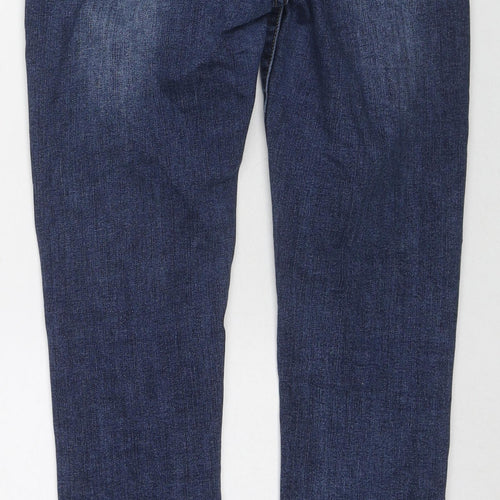 Fashion Jeans Womens Blue Cotton Skinny Jeans Size 12 L28 in Regular Zip