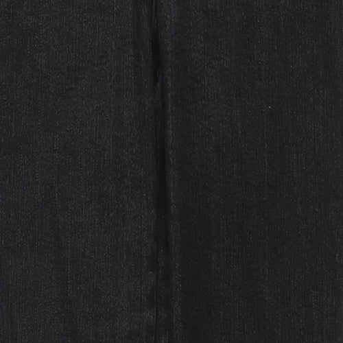 M&Co Womens Black Cotton Straight Jeans Size 12 L29 in Regular Zip