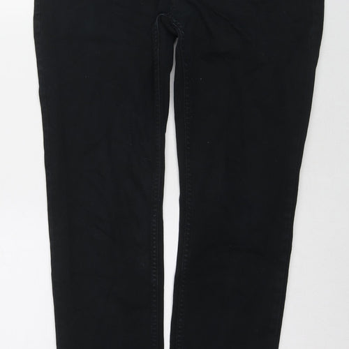 Topman Mens Black Cotton Skinny Jeans Size 34 in L32 in Regular Zip