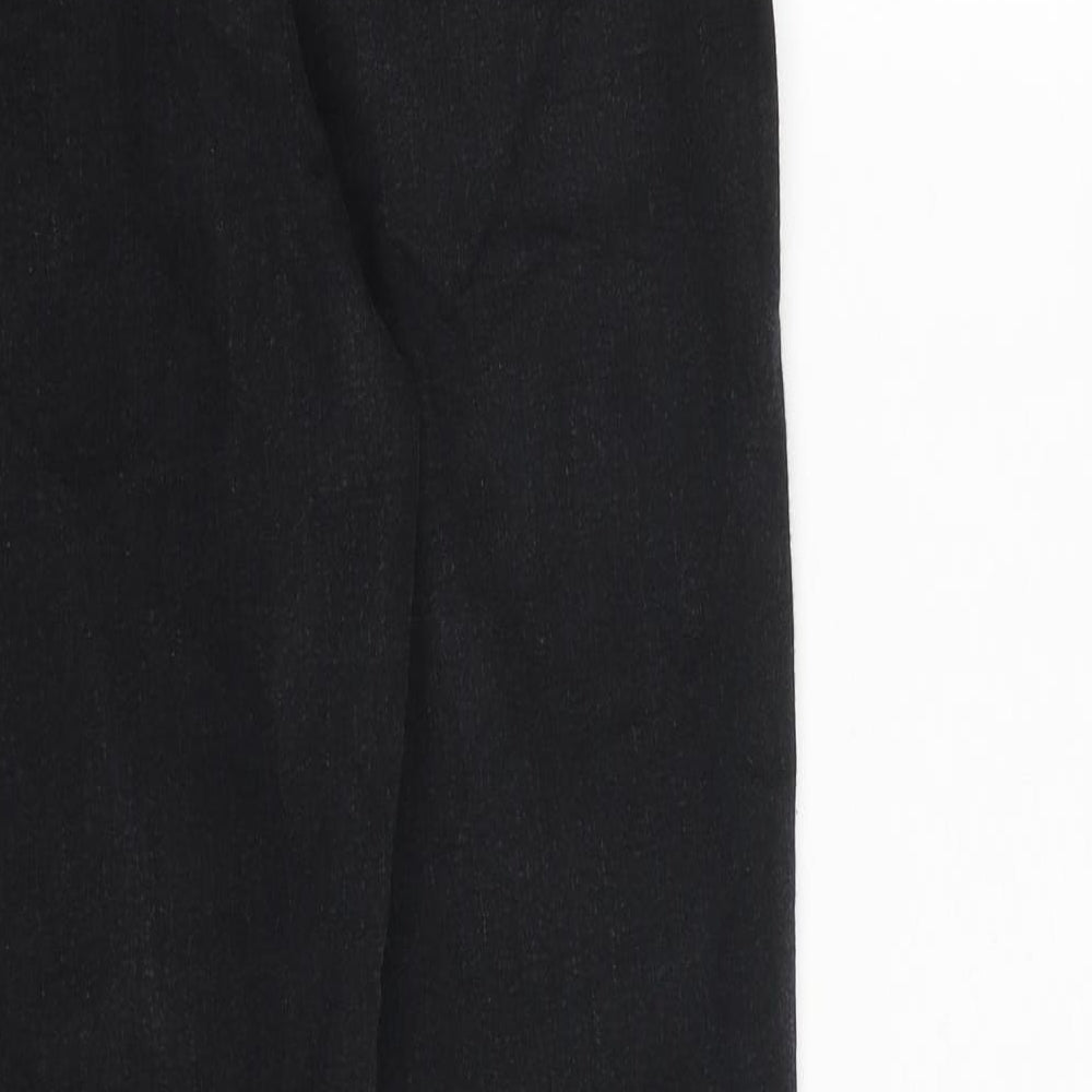 Marks and Spencer Womens Black Cotton Skinny Jeans Size 10 L29 in Slim Zip