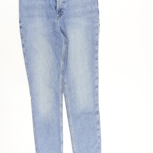 New Look Womens Blue Cotton Skinny Jeans Size 12 L26 in Regular Zip
