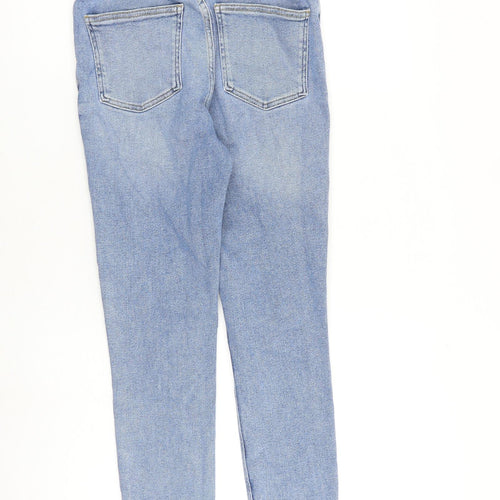 New Look Womens Blue Cotton Skinny Jeans Size 12 L26 in Regular Zip