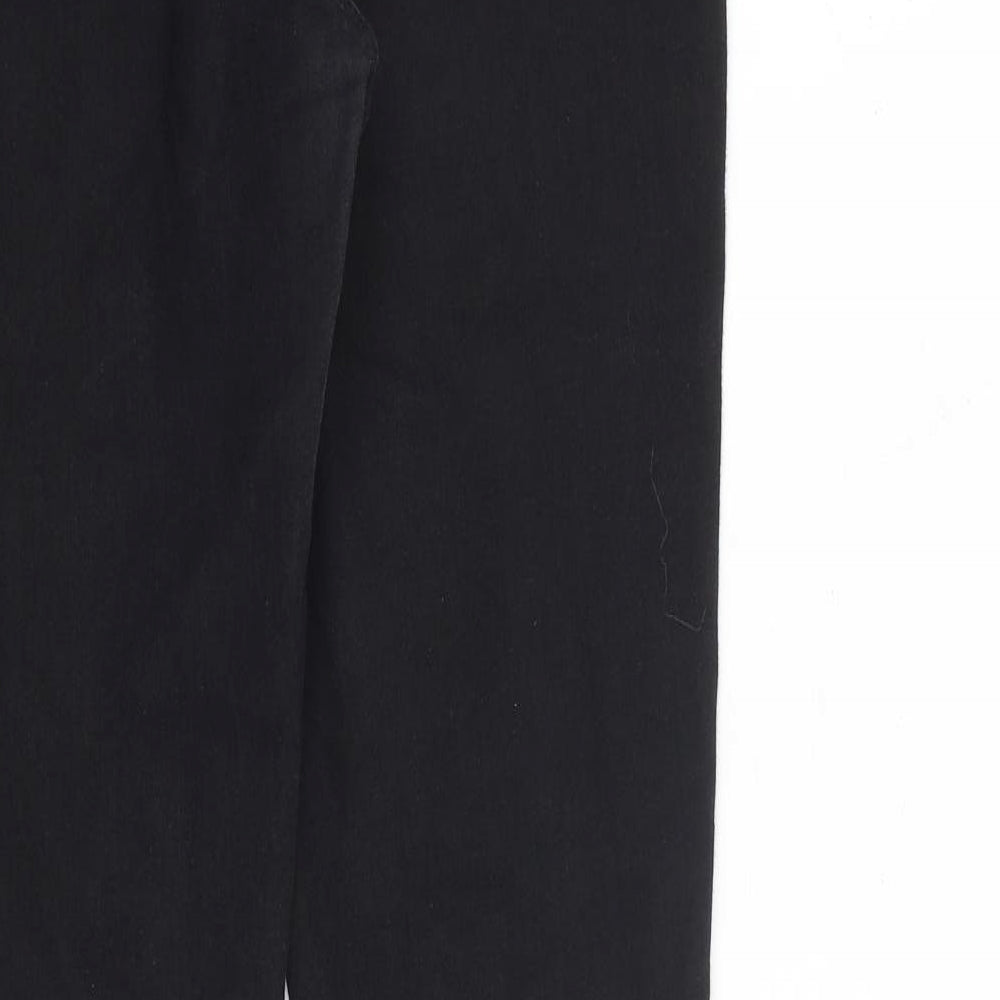 Dorothy Perkins Womens Black Cotton Skinny Jeans Size 14 L34 in Slim Zip