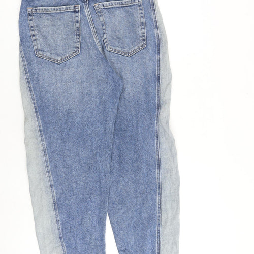 Hollister Womens Blue Cotton Tapered Jeans Size 28 in L26 in Regular Zip - Raw Hem