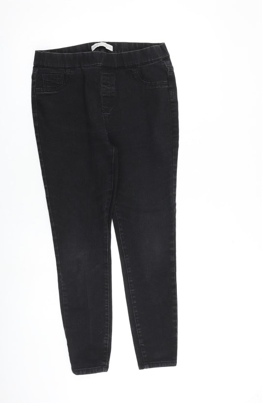 George Womens Black Cotton Jegging Jeans Size 14 L27 in Slim