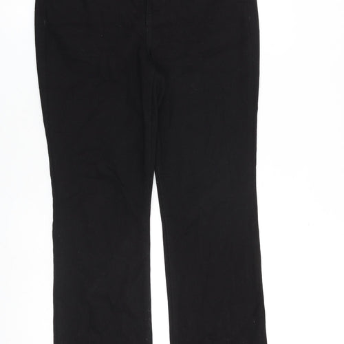 NYDJ Womens Black Cotton Bootcut Jeans Size 8 L29 in Regular Zip