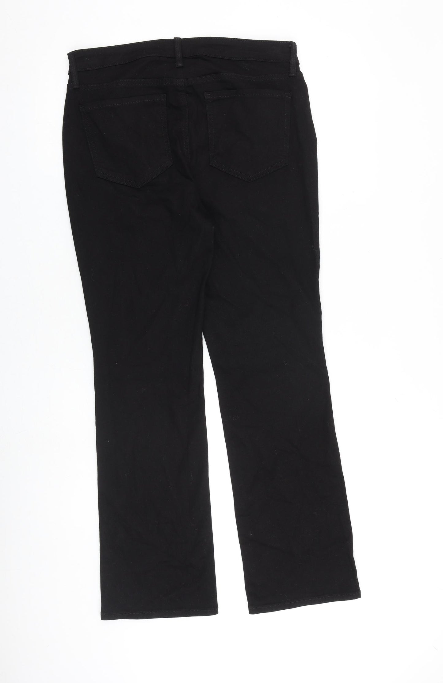 NYDJ Womens Black Cotton Bootcut Jeans Size 8 L29 in Regular Zip