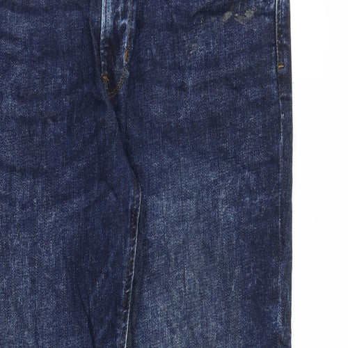 Easy Mens Blue Cotton Skinny Jeans Size 34 in L32 in Slim Zip