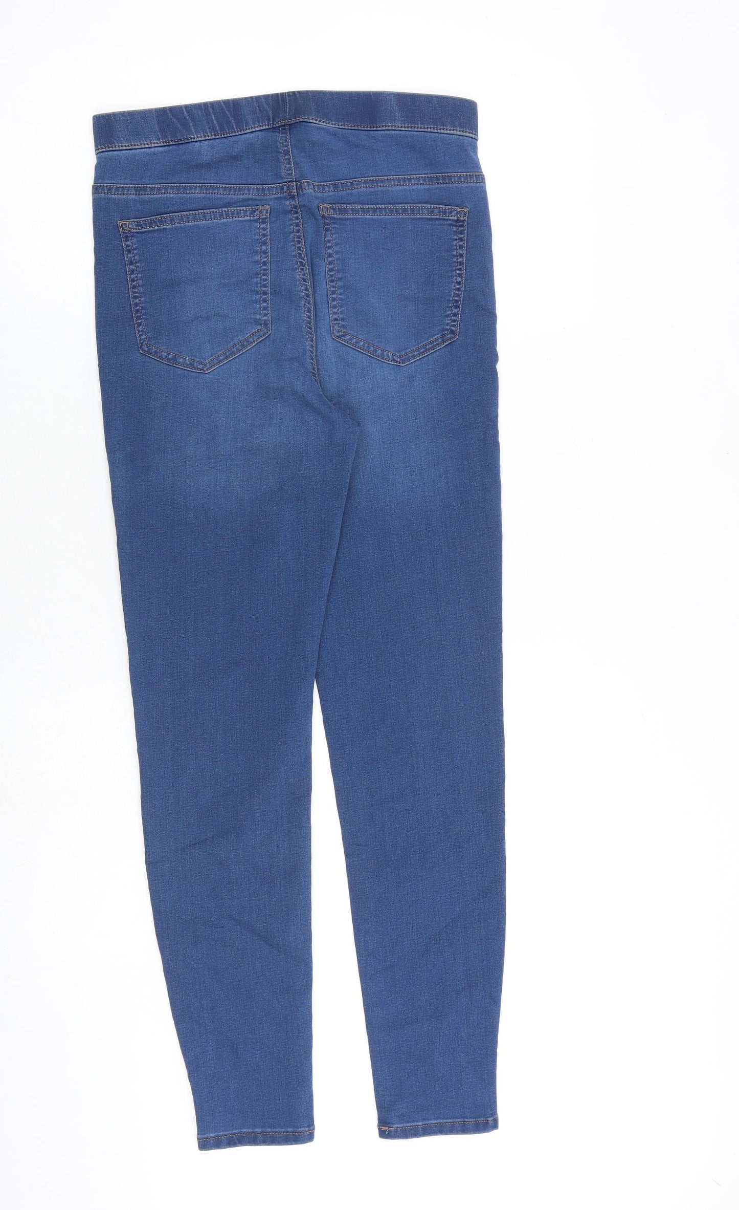 Marks and Spencer Womens Blue Cotton Jegging Jeans Size 10 L28 in Slim