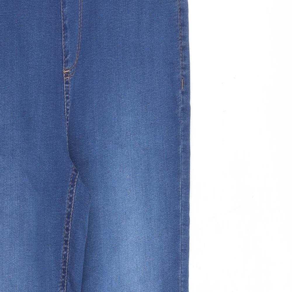 Marks and Spencer Womens Blue Cotton Jegging Jeans Size 10 L28 in Slim