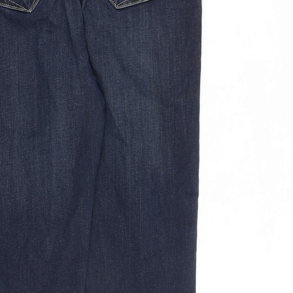 River Island Womens Blue Cotton Skinny Jeans Size 14 L29 in Slim Zip