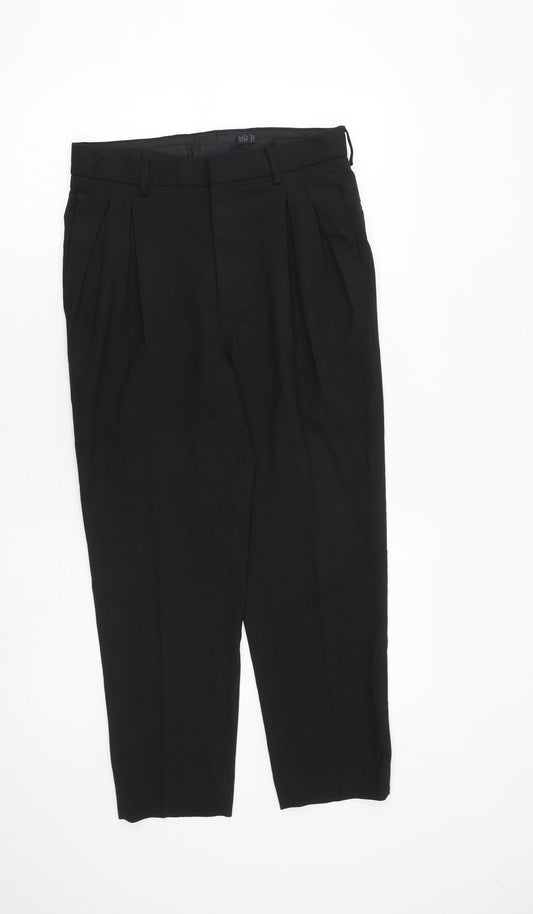 ASOS Womens Black Polyester Dress Pants Trousers Size 28 in L30 in Regular Zip