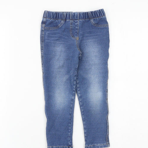 NEXT Girls Blue Cotton Jegging Jeans Size 2-3 Years Regular