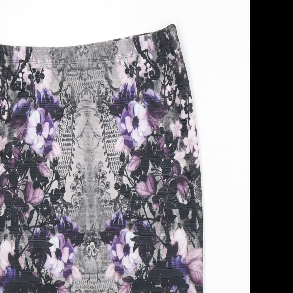 NEXT Womens Multicoloured Geometric Polyester Bandage Skirt Size 12